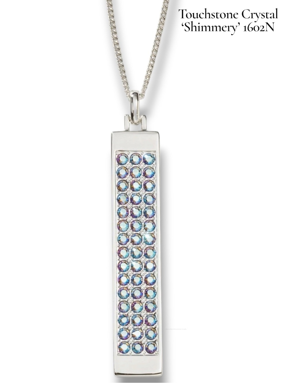 Touchstone Crystal by Swarovski Myra Shimmery Bar Pendant Necklace 1602N